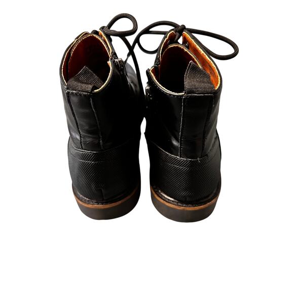 Steve Madden Men's Black Leather Lace-Up Boots, Size 12, Excellent Pre-Owned - Picture 5 of 6